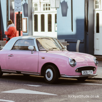 pink cute car